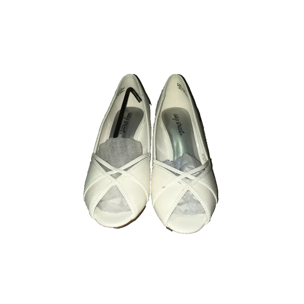 EASY STREET‎ WOMEN'S CELESTE PUMPS WHITE 7.5W (WIDE) - NICE!